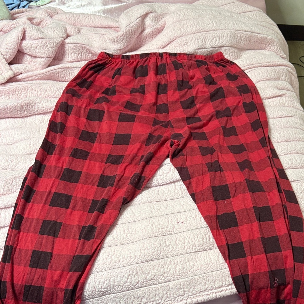 Plaid Red and Black Women's Pajama Pants